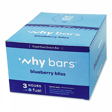 Superfood Snack Bar, Blueberry Bliss, 2.04 oz Bar, 12/Box (WHY16209)