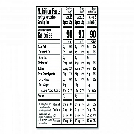Treat-Size Ropes, Variety Mix, Assorted Flavors, 15 oz Bag (FER08072)