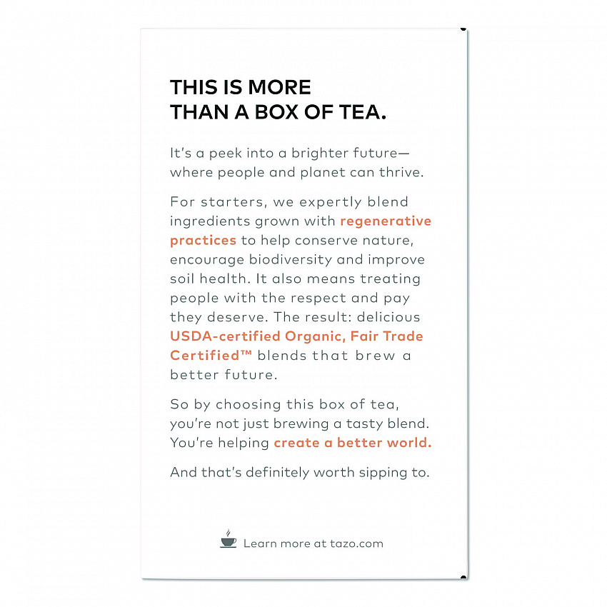 Tea Bags, Organic Refresh Mint, 16/Box (TAZ00350BX)