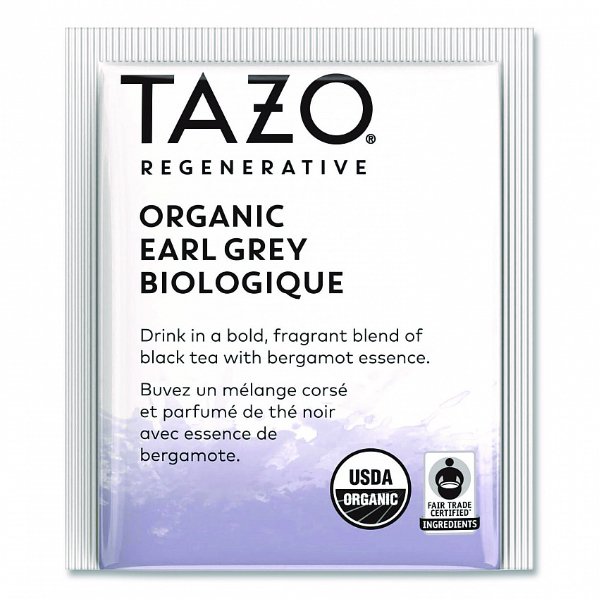 Tea Bags, Organic Earl Grey, 16/Box (TAZ00352BX)