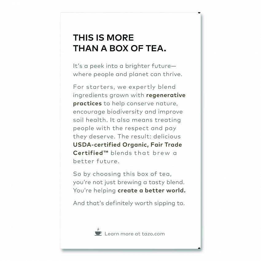 Tea Bags, Organic Earl Grey, 16/Box (TAZ00352BX)