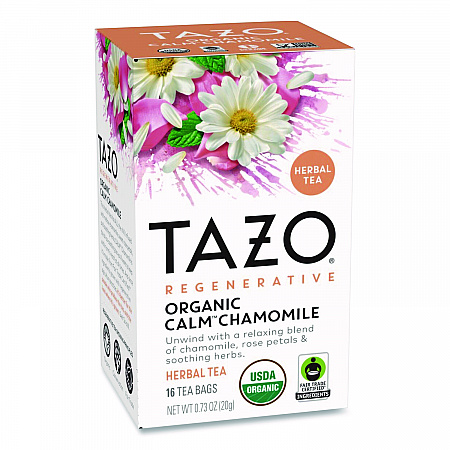 Tea Bags, Organic Calm Camomile, 16/Box (TAZ00354BX)