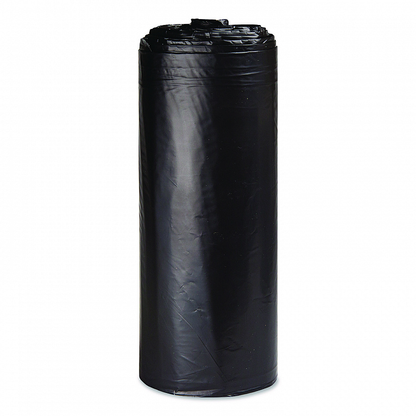 Low-Density Commercial Can Liners, 33 gal, 1.5 mil, 33" x 39", Black, Interleaved Roll, 20 Bags/Roll, 5 Rolls/Carton (SL3339150K)