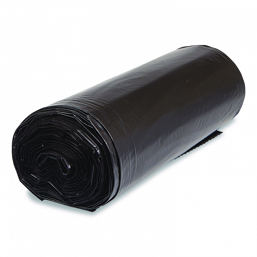 Low-Density Commercial Can Liners, 33 gal, 1.5 mil, 33" x 39", Black, Interleaved Roll, 20 Bags/Roll, 5 Rolls/Carton (SL3339150K)