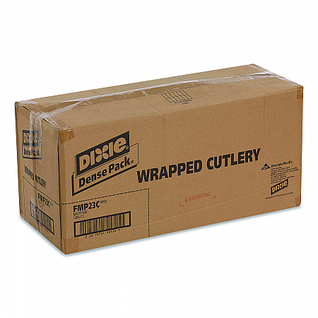 Mediumweight Polypropylene Cutlery, Individually Wrapped, Fork, Plastic, White, 1,000/Carton (FMP23C)
