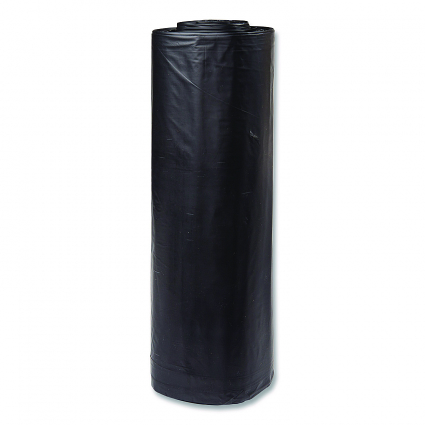 Low-Density Commercial Can Liners, 60 gal, 1.15 mil, 38 x 58, Black, Interleaved Roll, 25 Bags/Roll, 4 Rolls/Carton (SLW3858SPK)