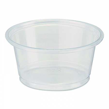 Plastic Souffle/Portion Cups, 2 oz, Clear, 200/Sleeve, 12 Sleeves/Carton (PP20CLEAR)