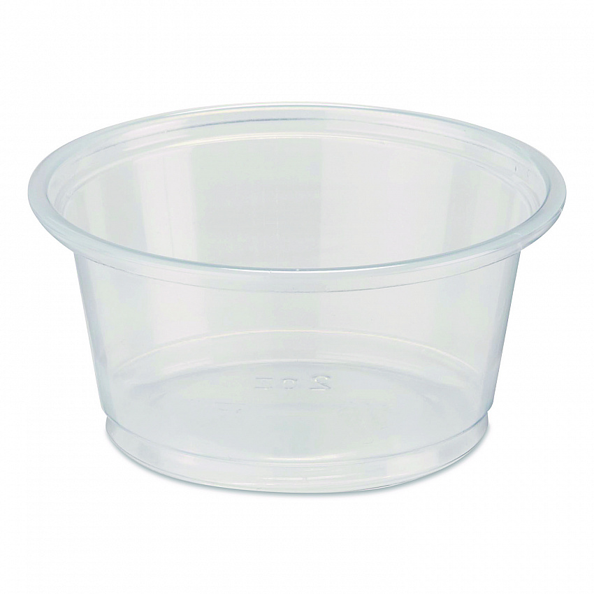Plastic Souffle/Portion Cups, 2 oz, Clear, 200/Sleeve, 12 Sleeves/Carton (PP20CLEAR)