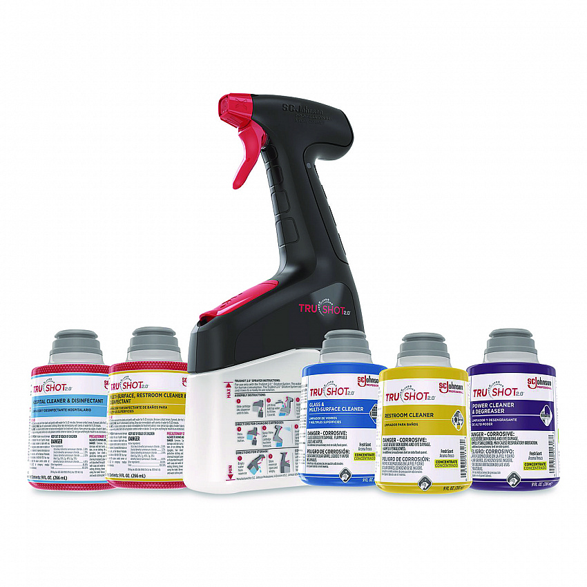 TruShot 2.0 Glass and Multisurface Cleaner, Fresh Scent, 9 oz Cartridge, 4/Carton (379846)