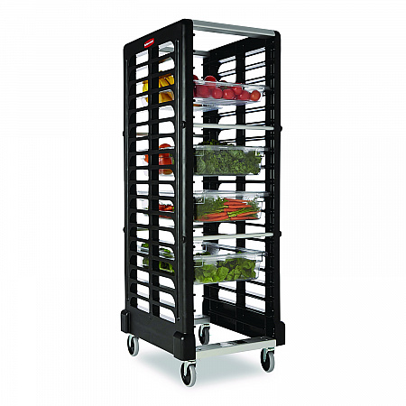 End Loader Rack for Food Boxes and Sheet Pans, 18 Rack, Plastic, 23.75