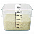 Square Storage Container, 12 qt, 10.5 x 11.31 x 7.75, Clear, Plastic (FG631200CLR)