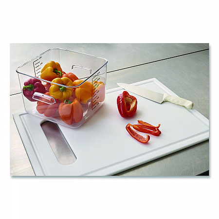 Square Storage Container, 12 qt, 10.5 x 11.31 x 7.75, Clear, Plastic (FG631200CLR)