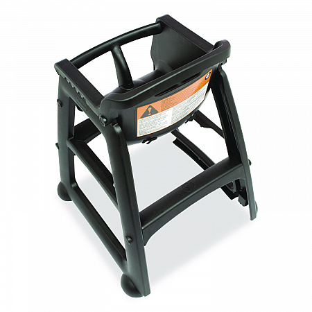 Sturdy Chair Youth Seat with Casters, Black (FG780508BLA)