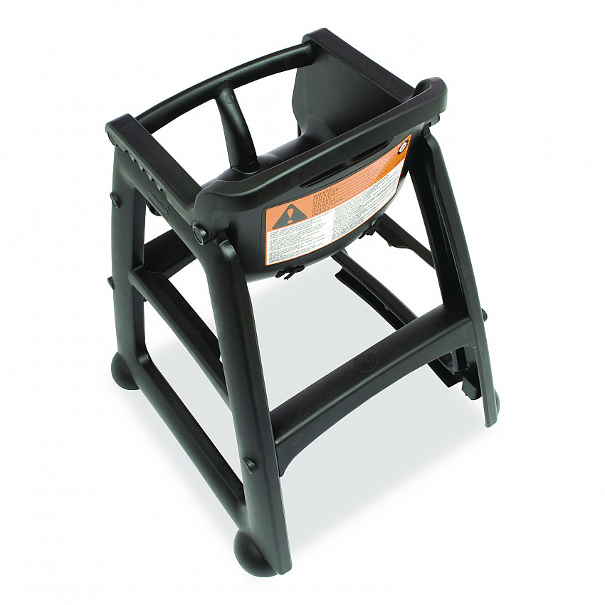 Sturdy Chair Youth Seat with Casters, Black (FG780508BLA)