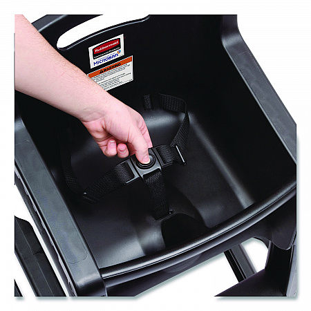 Sturdy Chair Youth Seat with Casters, Black (FG780508BLA)