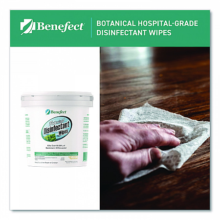 Botanical Disinfectant Wipes, 6 x 7, Light Lemon and Thyme, 250/Bucket (20376)