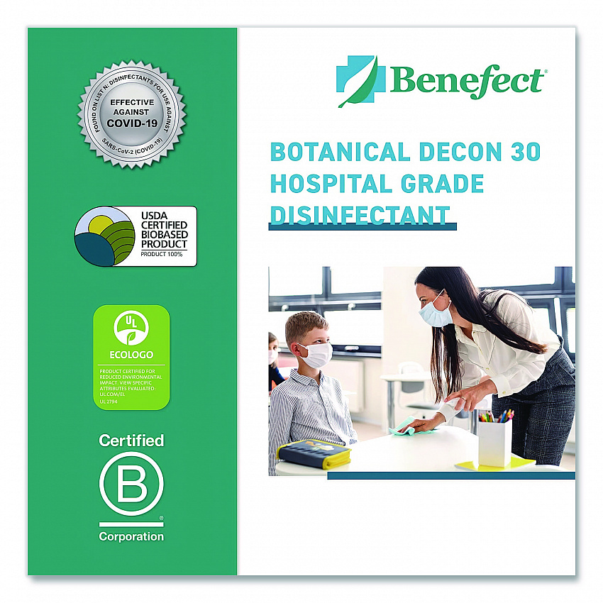Botanical Decon 30 Disinfectant Cleaner, Light Lemon and Thyme Scent, 1 gal Bottle (20476)