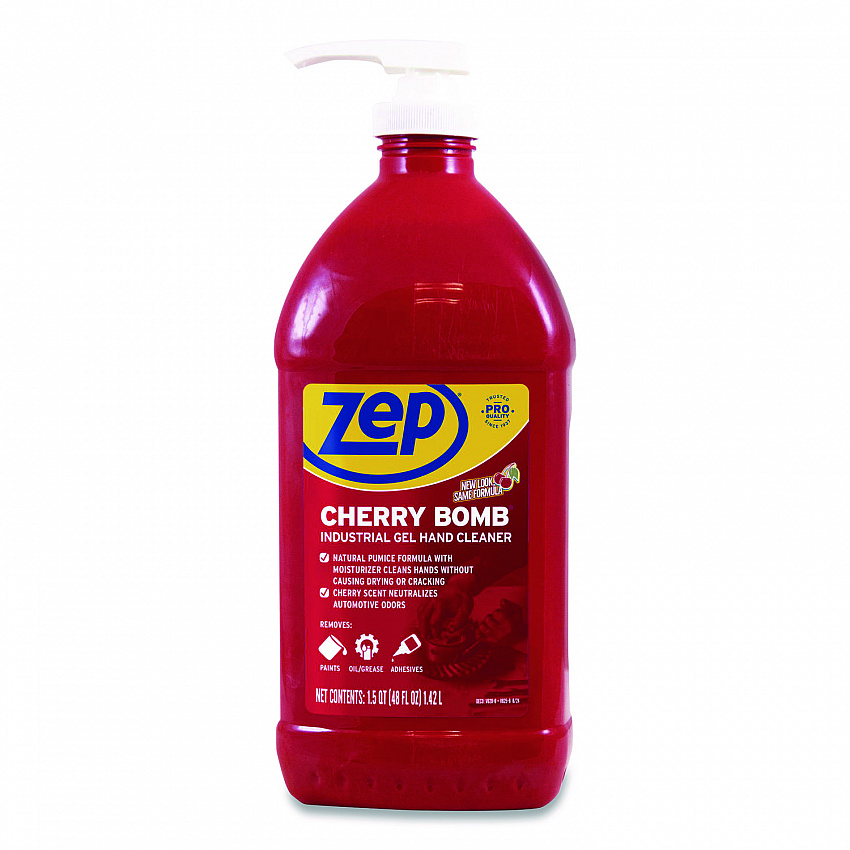 Cherry Bomb Gel Hand Cleaner, Cherry Scent, 48 oz, 4/Carton (ZUCBHC484CT)