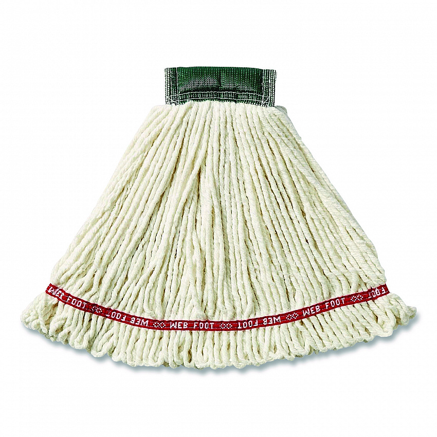 Web Foot Shrinkless Wet Mop Head, 20 oz, 5" Headband, White (A25206WHI)