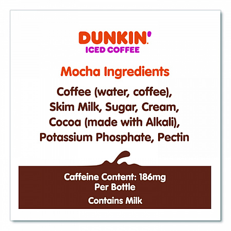 Mocha Iced Coffee Drink, 13.7 oz Bottle, 12/Carton (049000072389)