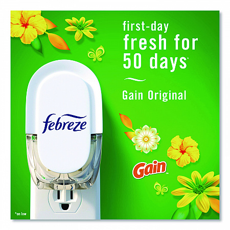 PLUG Air Freshener Refills, Gain, 2.63 oz, 3/Pack, 6 Packs/Carton (13842)