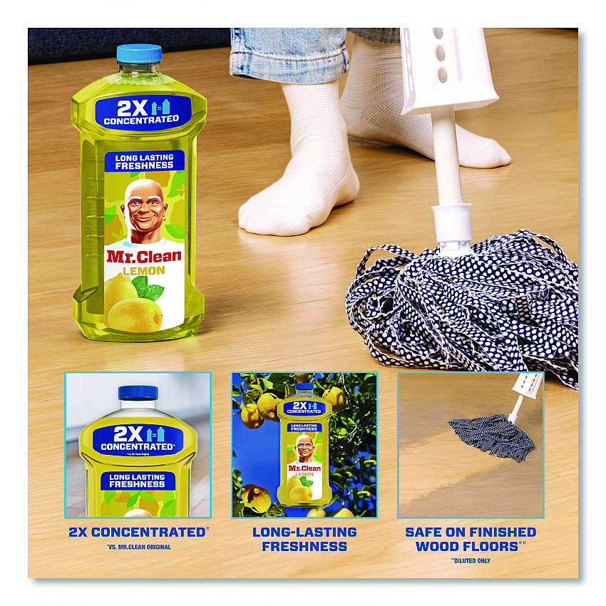 Multi-Surface Antibacterial Cleaner, Lemon Scent, 23 oz Bottle, 6/Carton (06892)