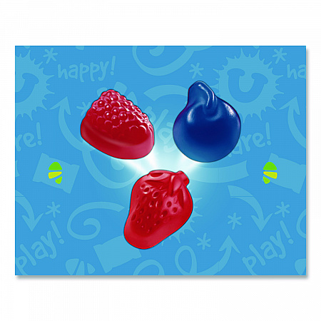 Funables Fruity Snacks, Mixed Berry, 2.5 oz Bag, 48/Carton (05475)