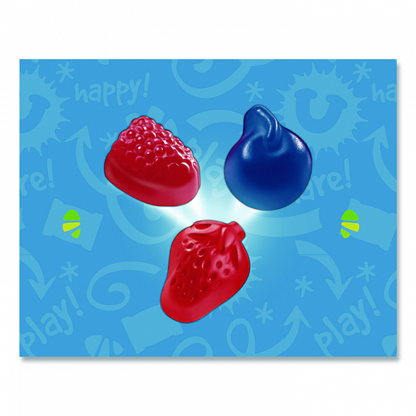 Funables Fruity Snacks, Mixed Berry, 2.5 oz Bag, 48/Carton (05475)