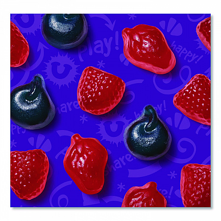 Funables Fruity Snacks, Mixed Berry, 2.5 oz Bag, 48/Carton (05475)