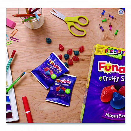 Funables Fruity Snacks, Mixed Berry, 2.5 oz Bag, 48/Carton (05475)
