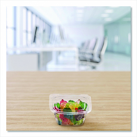 ClearPac SafeSeal Tamper-Resistant, Tamper-Evident Containers, 3.72 x 4.2 x 1.97, Clear, Plastic, 400/Carton (CH6DEF)