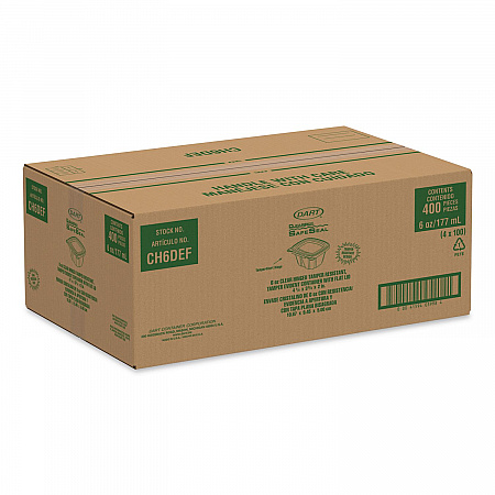 ClearPac SafeSeal Tamper-Resistant, Tamper-Evident Containers, 3.72 x 4.2 x 1.97, Clear, Plastic, 400/Carton (CH6DEF)