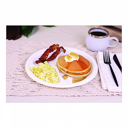 ChampWare Molded Fiber Tableware, 3-Compartment Plate, 10