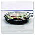 Creative Carryouts OctaView Hinged Lid Containers, 9.13 x 9.55 x 2.38, Black/Clear, Plastic, 100/Carton (809013PP94)