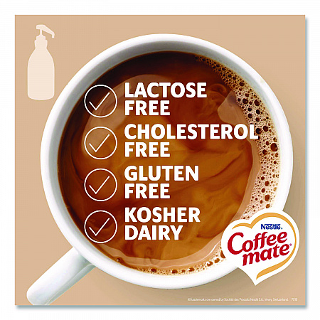 Liquid Coffee Creamer, Sweetened Original, 1.5 L Pump Bottle, 2/Carton (13799CT)