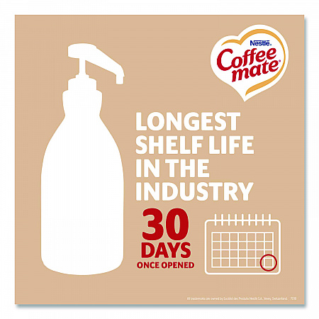 Liquid Coffee Creamer, Sweetened Original, 1.5 L Pump Bottle, 2/Carton (13799CT)