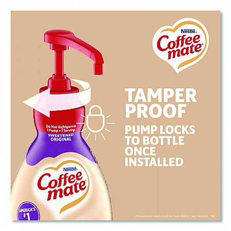 Liquid Coffee Creamer, Sweetened Original, 1.5 L Pump Bottle, 2/Carton (13799CT)