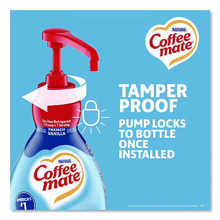Liquid Coffee Creamer, French Vanilla, 1.5 L Pump Bottle, 2/Carton (31803CT)