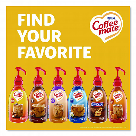Liquid Coffee Creamer, Hazelnut, 1.5 L Pump Bottle, 2/Carton (31831CT)