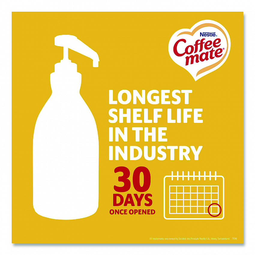 Liquid Coffee Creamer, Hazelnut, 1.5 L Pump Bottle, 2/Carton (31831CT)