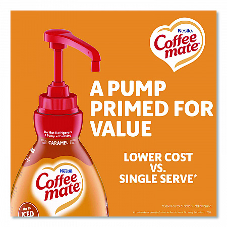 Liquid Creamer Pump Bottle, Caramel, 50.7 oz Pump Bottle (73358)
