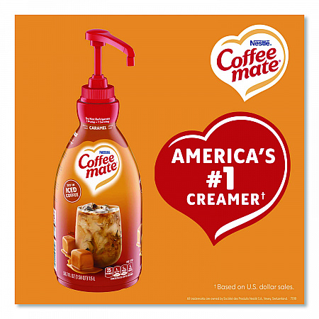 Liquid Creamer Pump Bottle, Caramel, 50.7 oz Pump Bottle (73358)