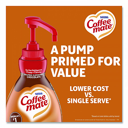 Liquid Creamer Pump Bottle, Salted Caramel Chocolate, 1.5 L Pump Bottle (79976)