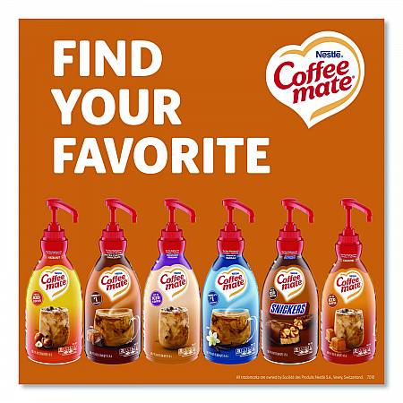 Liquid Creamer Pump Bottle, Salted Caramel Chocolate, 1.5 L Pump Bottle, 2/Carton (79976CT)
