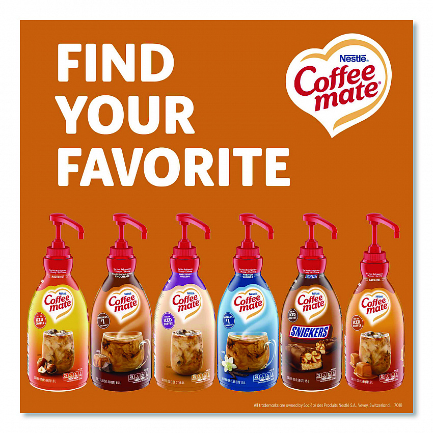 Liquid Creamer Pump Bottle, Salted Caramel Chocolate, 1.5 L Pump Bottle, 2/Carton (79976CT)