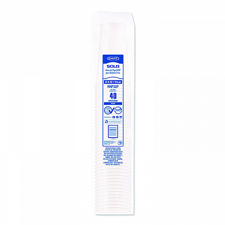 Double Sided Poly (DSP) Paper Cold Cups, 28 oz to 32 oz, White, 40 Cups/Sleeve, 12 Sleeves/Carton (RNP32P2050)