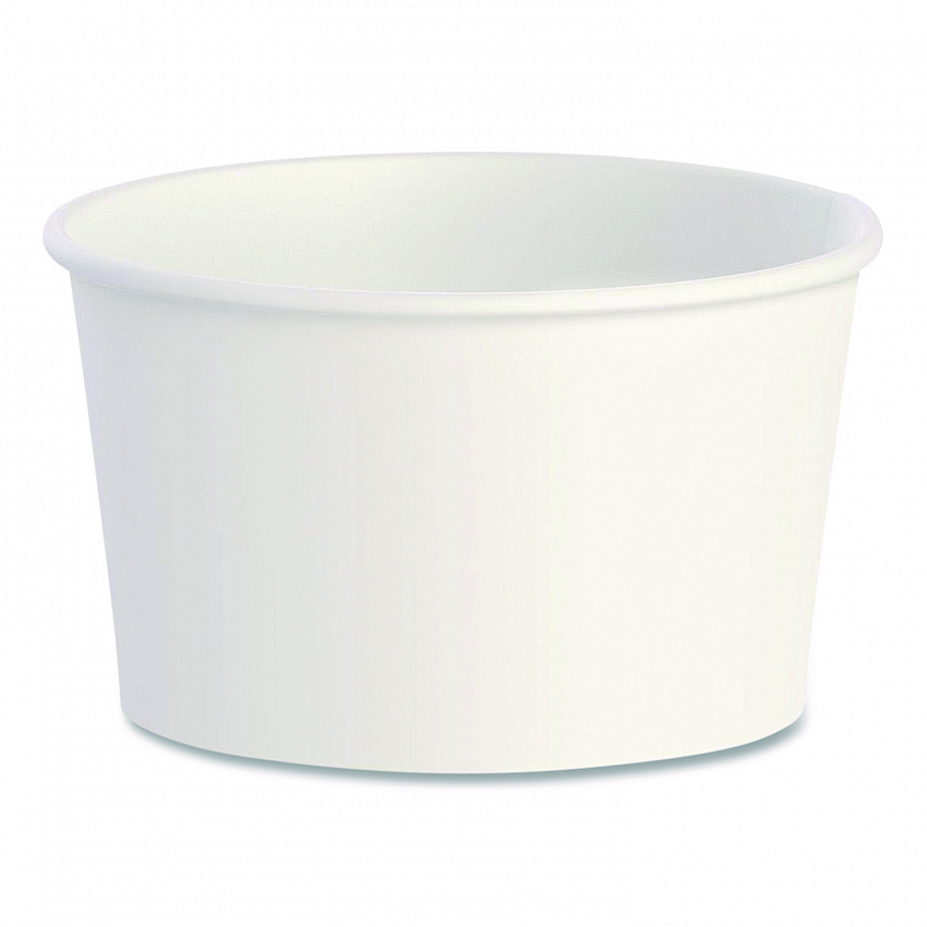 Double Poly Paper Food Containers, 5 oz, 3.38" Diameter x 2.01"h, White, Paper, 1,000/Carton (S605T02050)