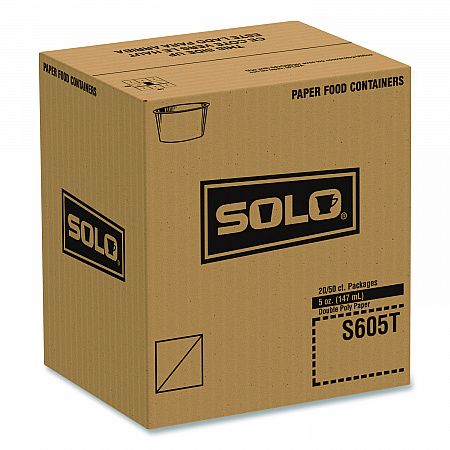Double Poly Paper Food Containers, 5 oz, 3.38