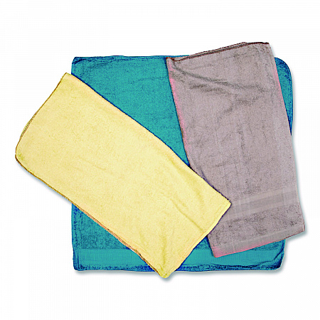 Qwick Wick Terry Towels, 12 x 12, Assorted Colors, 25 lb Bale (Approximately 280/Bale) (N030C1025)
