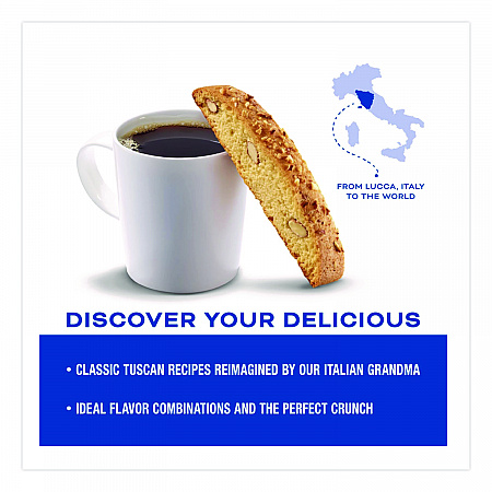 Biscotti, Classic Almond, 0.69 oz Individually Wrapped, 25/Pack (NSD197721)